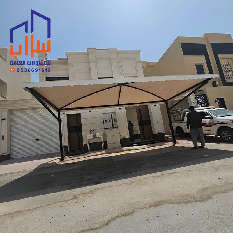 تركيب مظلات سيارات الرياض مؤسسة مظلات وسواتر سراب