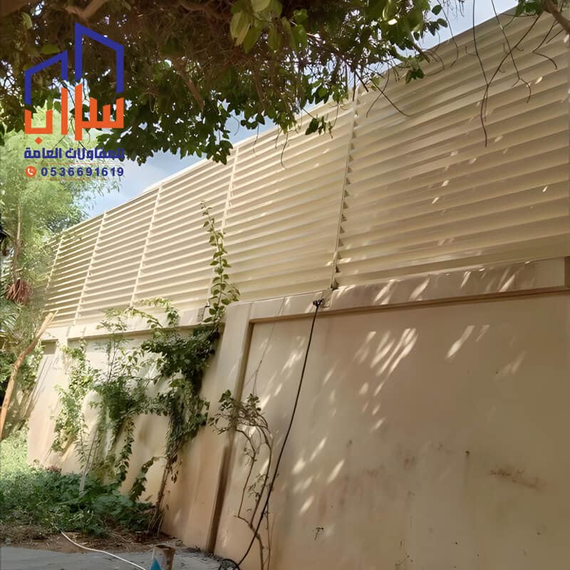سواتر شرائح حديد حديثة الرياض مؤسسة مظلات وسواتر سراب