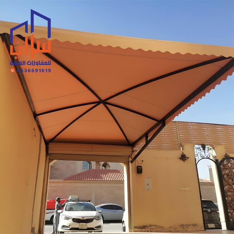 مظلات سيارات حديثة في الرياض