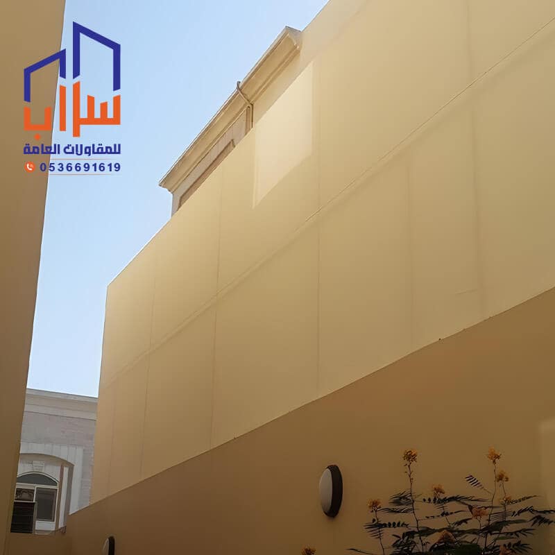 تركيب سواتر قماش للحماية من الجيران مؤسسة مظلات وسواتر سراب