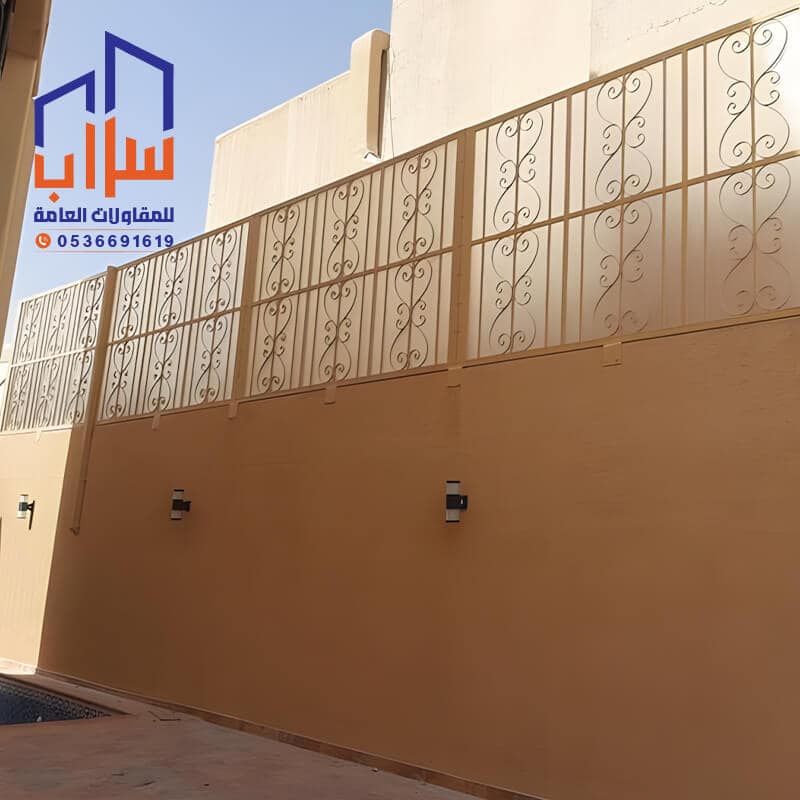 سواتر جدران لكسان مع حديد مؤسسة مظلات وسواتر سراب بالرياض