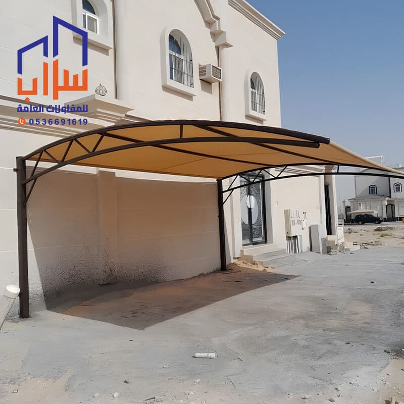 مظلات سيارات بدون عمدان بالرياض